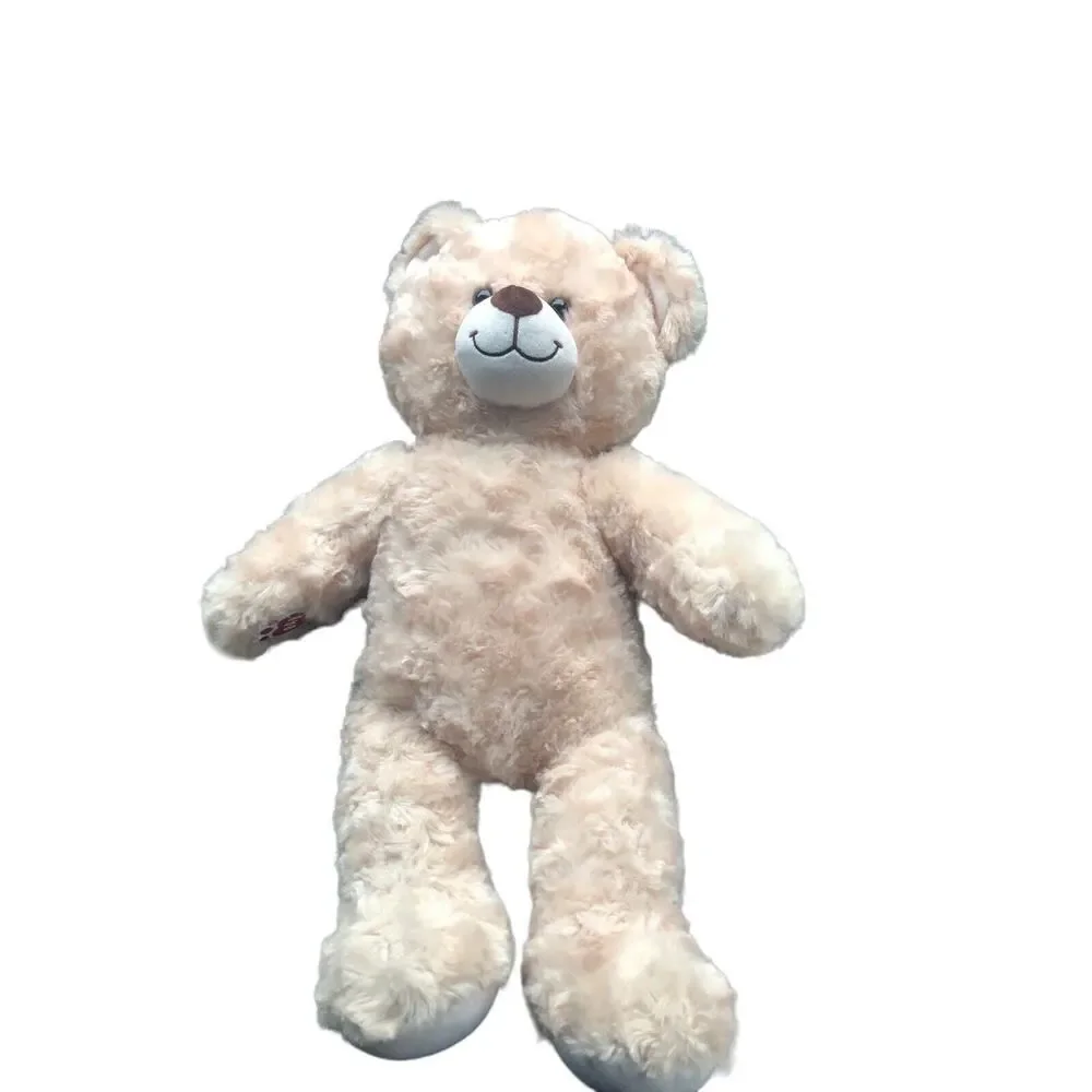 Build A Bear‎ Cream Curly Fur Teddy Plush Stuffed Bear 19 Inches